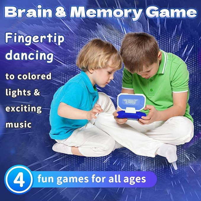 Fast Press Handheld Puzzle Game for Kids, 4 Modes Light Up Brain & Memory Games with LED Screen Electronic Pop Fidget Games Controller Travel Fidget Toys Gifts for 3-12 Years Old Kids Boy