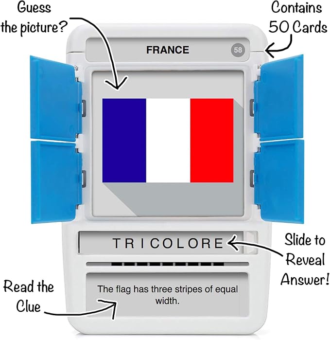 100 PICS France Quiz Game - Educational Travel Trivia Flash Card Games for Smart Kids, (100FRANCE)