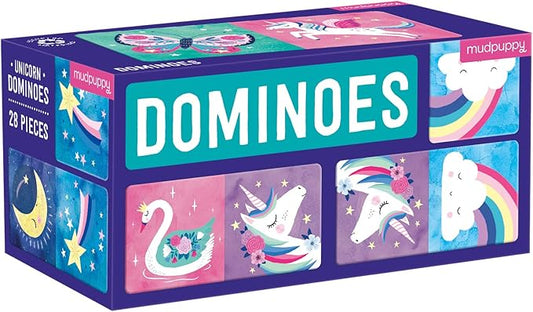 Mudpuppy Unicorn Dominoes