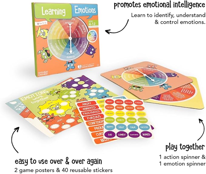 Open The Joy's Learning Emotions Toolkit: Explore Emotions with a Unique and Engaging Sticker Game for Children - Ages 5 Years & up