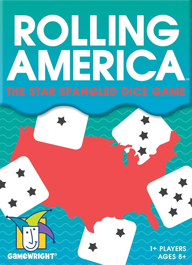 Gamewright Rolling America, The Star Spangled Dice Action Game Multi-colored, 5",96 months to 192 months