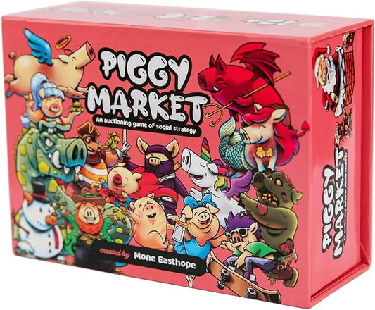 Piggy Market Fun Party Game - Auctioning Card Game of Social Strategy