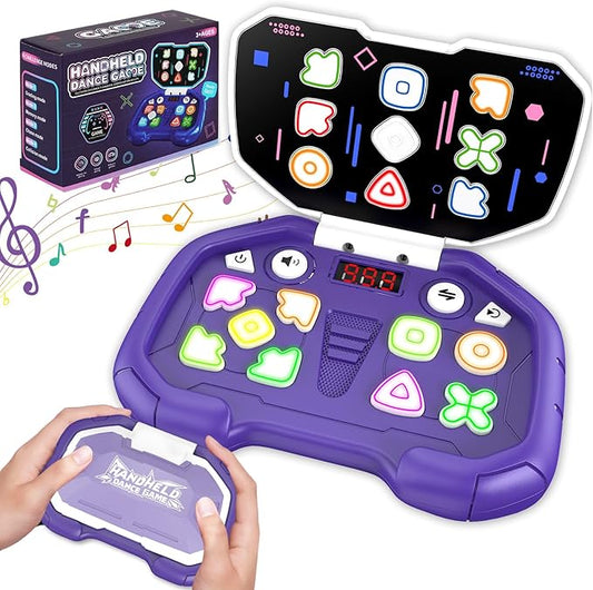 Fast Push Puzzle Handheld Game, Light Up Pop Fidget Game for Kids Teens Adults,Electronic Brain & Memory Game for Boys Girls,Purple