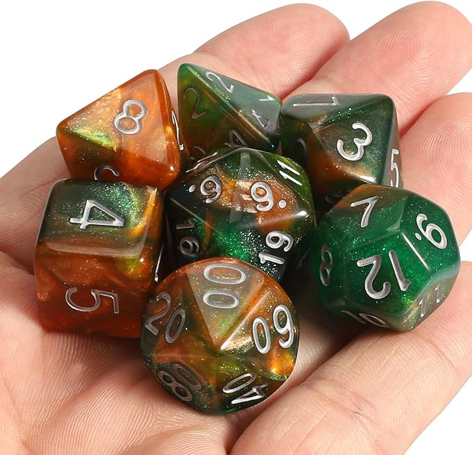 CiaraQ DND Polyhedral Dice Set with Dice Bag for Dungeons and Dragons RPG MTG Role Playing Table Games