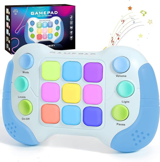 Fast Push Fidget Toys Handle, Flashing Handheld Game for Kids Teens Adults, Electronic Brain & Memory Game, Quick Push Buttons Gamepad, Xmas Birthday Gifts STEM Toys for Boys Girls