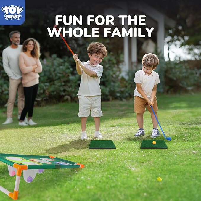 TOY Life Golf Cornhole Game Golf Corn Hole Set Chipping Golf Game Adults Kids Backyard Golf Game Golf Yard Corn Hole Game Golf Training Equipment Chipping Outdoor Indoor Golf (NO Club Included)