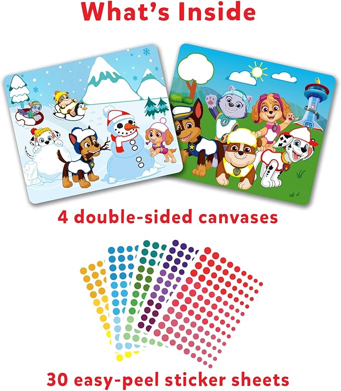 Skillmatics Dot It Sticker Activity - PAW Patrol, Mess-Free Fun for Kids, 500+ Stickers, Craft Kits, DIY Scrapbooking Activity, Travel Toys, Gifts for Boys & Girls Ages 3, 4, 5, 6, 7