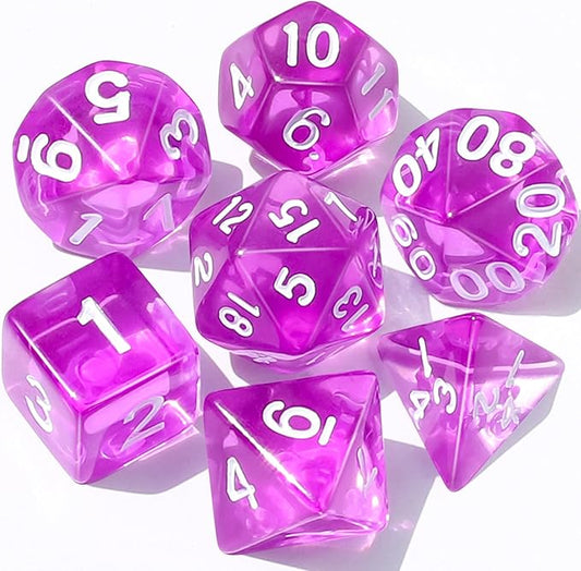 CiaraQ DND Polyhedral Dice Set with a Black Dice Bag for D&D RPG MTG Role Playing Table Games