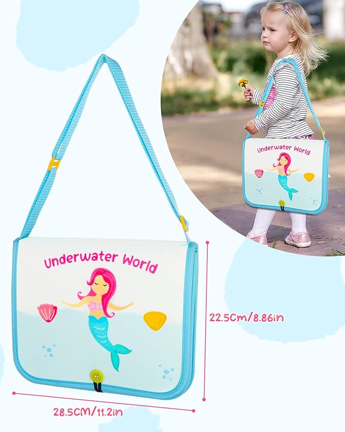 Primo Lines Toddler Busy Board-Montessori Toy for 1 2 3 4 Years Old Girl Birthday Gift, Sensory Busy Book Educational Activities for Airplane Car Travel Toys
