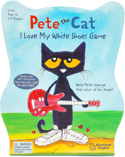 Educational Insights Pete The Cat I Love My White Shoes Game Board Game for Toddlers & Preschoolers, Gift for Toddlers Ages 3+