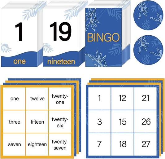 89 Pcs Bingo Game for Dementia Seniors Patients Products Including 29 Large Bingo Number Cards 54 Chips 6 Double-Sided Boards for Alzheimer's Dementia Activities Family Party