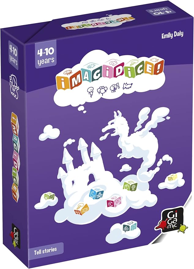 GIGAMIC Imagidice | Storytelling Dice Game for Kids | Ages 4+ | 2 to 12 Players | 20 Minutes