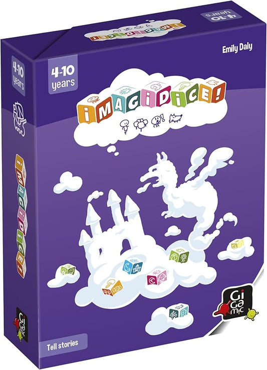 GIGAMIC Imagidice | Storytelling Dice Game for Kids | Ages 4+ | 2 to 12 Players | 20 Minutes