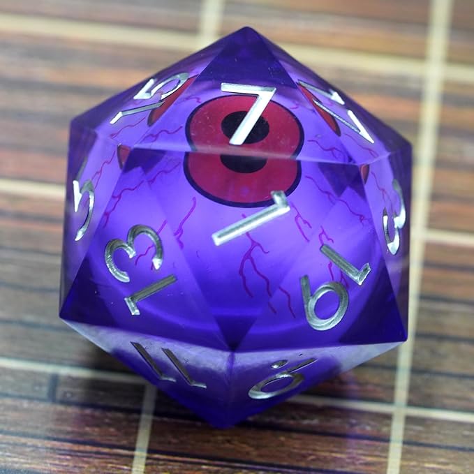 33mm Dragon Eye D20,D&D D20 dice,Liquid Core Single Dice D20 for Role Playing Table Games