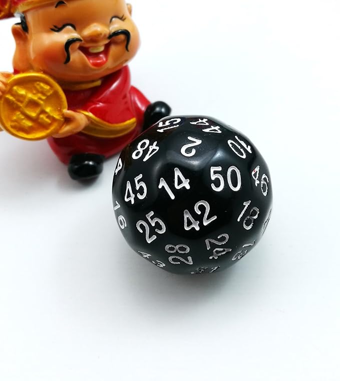 Complete Polyhedral Dice Set of 12pcs D3-D60 60 Sides and 50 Sides RPG Dice Set Opaque Black D3 D4 D6 D8 D10 D% D12 D20 D24 D30 D50 D60