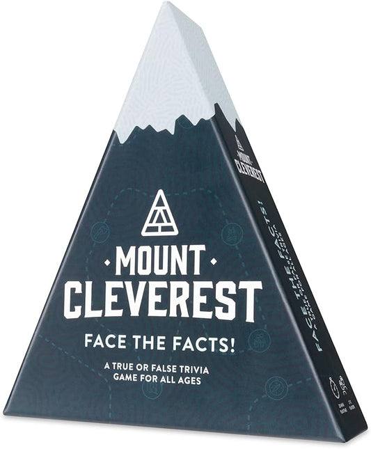 Mount Cleverest® Original Edition | True or False Trivia Game | Fun Adults & Kids Family Card Game | Party Games for Birthday | Travel Games | Gift for Boys and Girls | Stocking Stuffer