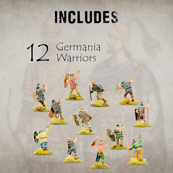 Wargames Delivered SPQR - Germania - Germanic Warriors. 28mm Miniatures Base, Roman and Greek Military Legion for Miniature War Games, and Roman War Game by Warlord Games