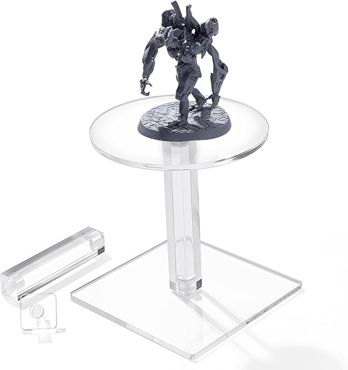 Kalami Flying Miniatures Combat Riser for DND with 4” Acrylic Base Flight Stand Terrain Perfect for Dungeon and Dragons, Warhammer, D&D 5e and Tabletop TTRPGs