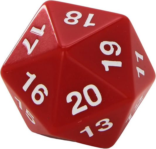 Koplow Games Red Jumbo Dice D20 Count Down 55mm Dice