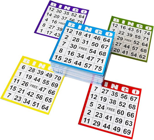 SEETOOOGAMES Bingo Paper Game Cards - 1 Card - 100 Books of 5 Sheets