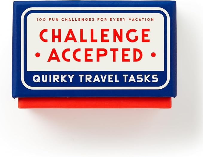 Brass Monkey - Challenge Accepted – Travel Tasks Deck of 100 Double Sided Unique Challenge Cards