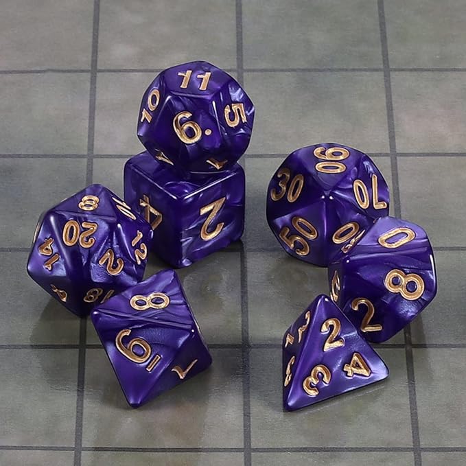 CiaraQ DND Polyhedral Dice Set with Dice Bag for Dungeons and Dragons RPG MTG Role Playing Table Games
