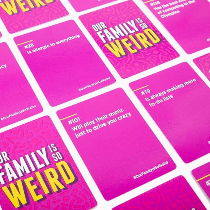 DSS Games Our Family is So Weird - A Fun Family Party Card Game to Decide Who’s Most Likely to Idea for Kids, Adults & Groups | Great for Conversation Starters, Family Game Night