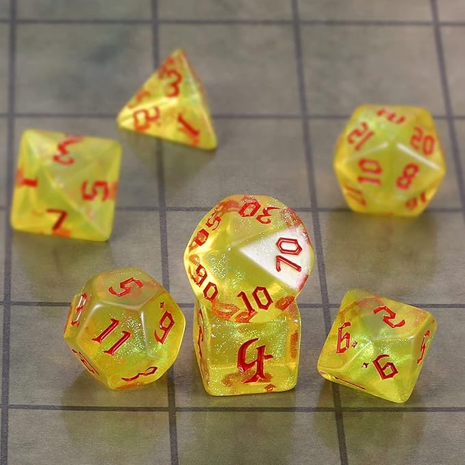 CiaraQ DND Polyhedral Dice Set with Dice Bag for Dungeons and Dragons RPG MTG Role Playing Table Games