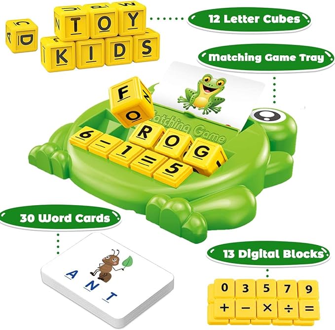 Learning Toys for Kids Birthday Gift, Matching Letter Game and Math Games, Preschool Educational Toys for Ages 3-8, Birthday Party Halloween Xmas Easter Gifts for 3 4 5 6 7 8 Year Old Boys Girls