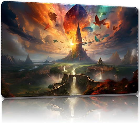 Playmat for MTG, with Free Storage Bags,Game Mat 24 x 14 inches, TCG and Board Game Mat for Cards,Mousepad Desk Mats (Regular)