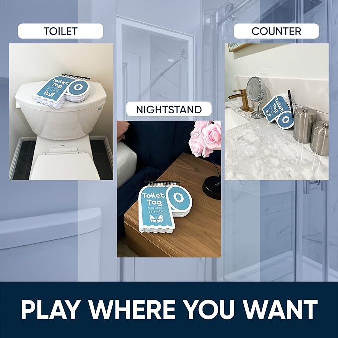 Toilet Tag - Couples Games, Couple Game Date Night, Couples Card Games, Relationship Card Game Couples, Date Night Game, Board Games Couples, Fun Couples Gifts, Funny Gifts for Men, Gifts for Husband