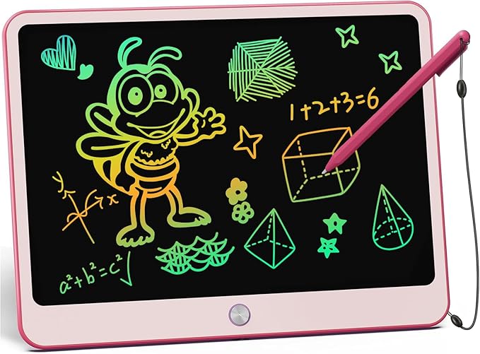 KOKODI LCD Writing Tablet, 12 Inch Colorful Toddler Doodle Board Drawing Tablet, Erasable Reusable Electronic Drawing Pads, Educational and Learning Toy for 3-6 Years Old Boy and Girls