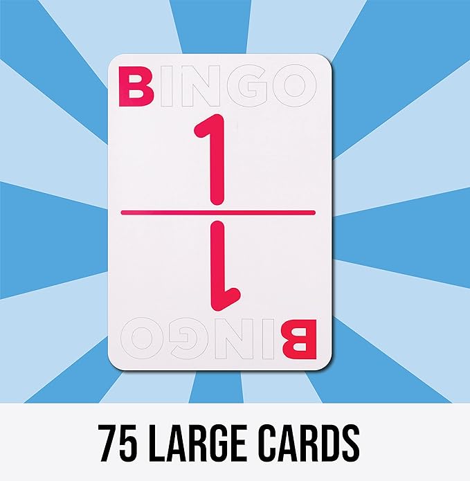 Regal Bingo Large Bingo Calling Cards Deck Reusable - Bingo Games for Family - 75 Playing Cards (B1 - O75)