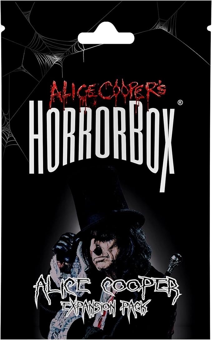 FITZ Alice Cooper's HorrorBox: Alice Cooper - Expansion Pack - Fitz Games, 40 Cards, A Haunted Party Game, Card Game of Spooky Questions Answers & Dares, for 4-10 Thrill Seekers Ages 14+