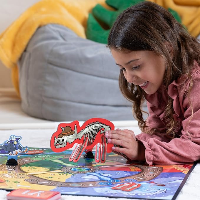 Goliath Wow in The World Build 'Em Up Dinos Adventure Game | Explore The Earth, Learn Crazy Dino Facts, Build A Dino to Win | for 2-4 Players, Ages 6+