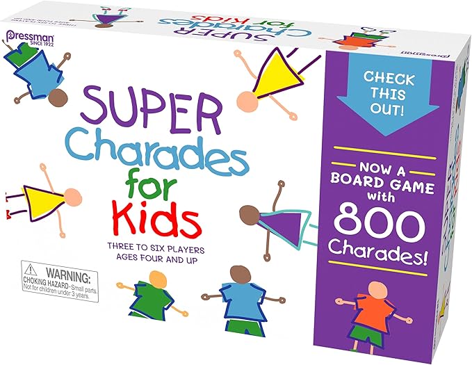 Super Charades for Kids Board Game - The 'No Reading Required' Family Game by Pressman