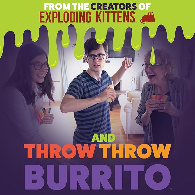 Zombie Burrito by Exploding Kittens - 3-6 Players - Ages 7+ - 15 Minutes to Play - Dodgeball Zombie Card Game - Party Game, Ideal for Family Night, Kid and Adult