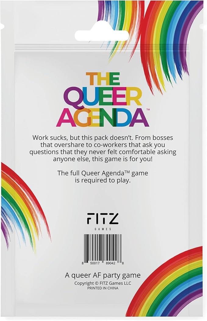 FITZ The Queer Agenda Party Game Career EXPANSION - Navigate Work-Life with 40 New LGBTQ+ Cards for Hilarious Game Nights, Ages 17+, 3-10 Players, 30-60 Min Playtime, Made by Fitz Games