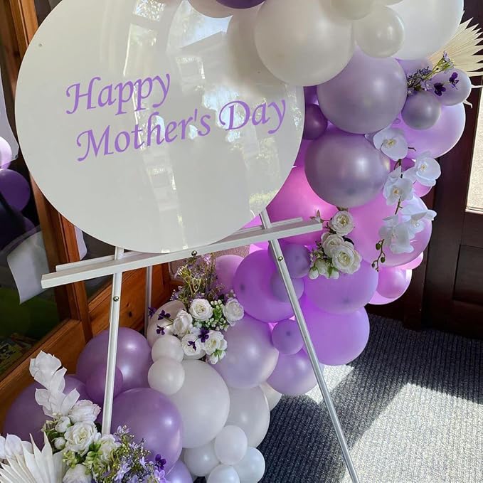 Purple Balloons Metallic Purple Balloon, 50 Pcs 12inch Lavender Lilac Purple Confetti Latex Balloons for Birthday Baby Shower Bridal Shower Wedding Party Decorations