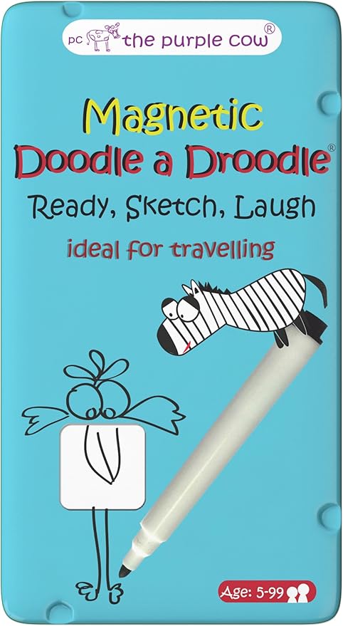 The Purple Cow- Droodle a Droodle Game- Magnetic Travel Game. Great for Travel and on-The-go. Get Ready, Sketch, Laugh! Perfect for Boys and Girls Activity.