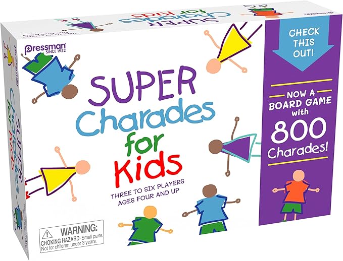 Super Charades for Kids Board Game - The 'No Reading Required' Family Game by Pressman