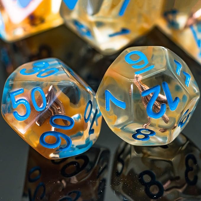 UDIXI 7PCS Polyhedral DND Dice Set, Characters's Weapons Design for Role Playing Dice Games as Dungeons and Dragons RPG Table Games (Ranger)
