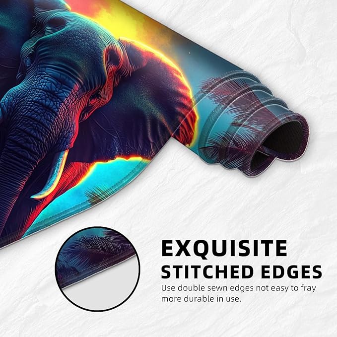 for MTG Playmat with Storage Bag, for TCG Playmat and Playing Card Mat for Magic Board Games, Non-Slip Elephant Mat Desk Mat, Stitched Edges Game Mat, Rollable & Foldable Card Playmat