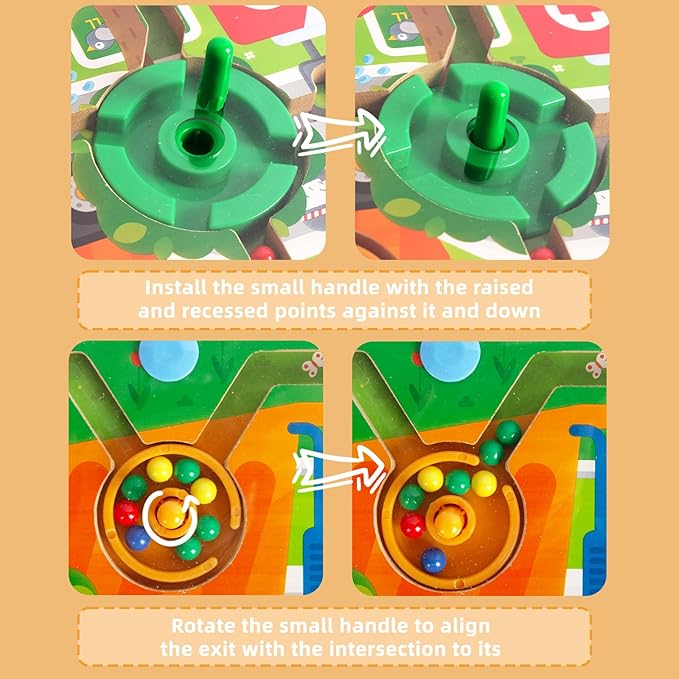 Magnetic Color Maze,Montessori Toys,Transportation Puzzle Toddler Toys for Ages 3-5,Sensory Toys Fine Motor Skills,Gifts for Kids