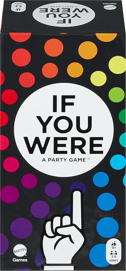 Mattel Games If You were a Party Game with Ridiculous Questions & Finger Voting with Cards & Spinners for 3 to 8 Players