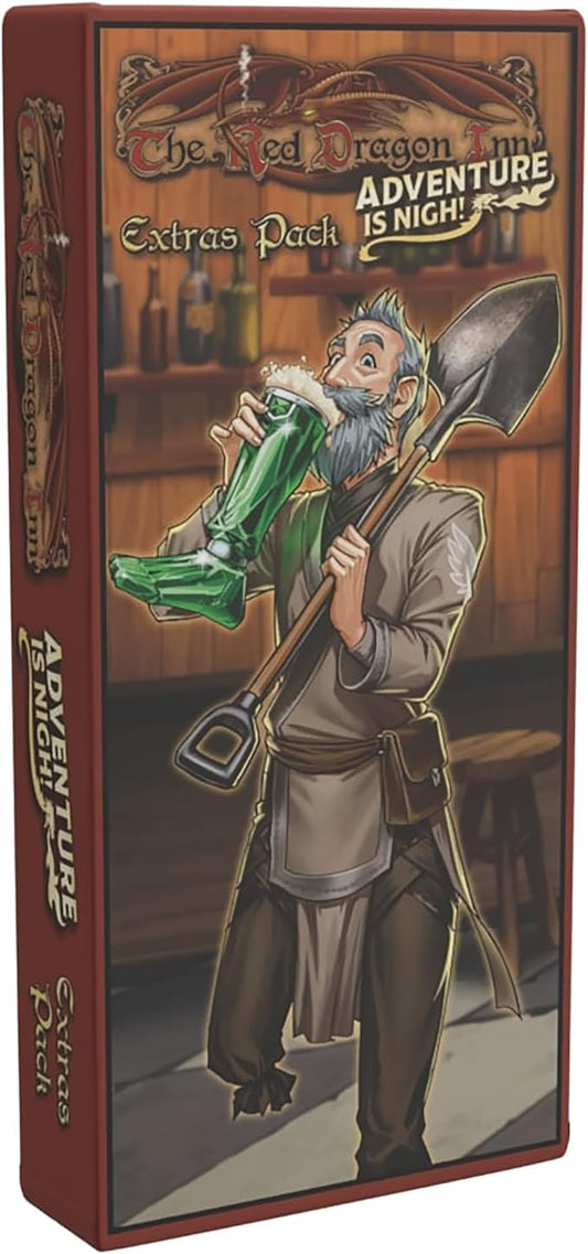 The Red Dragon Inn: Adventure is Nigh Extras Pack - Expansion Fantasy Board Game, New Character, Tavern & More, Ages 14+, 2-4 Players