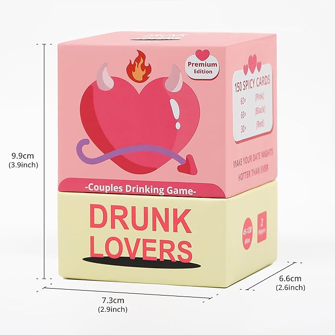 Drunk Lovers Premium Edition - Couples Games Couples Card Game for Date Night, 150 Cards with 4 Engaging Categories, Couple Games and Couples Games for Adults