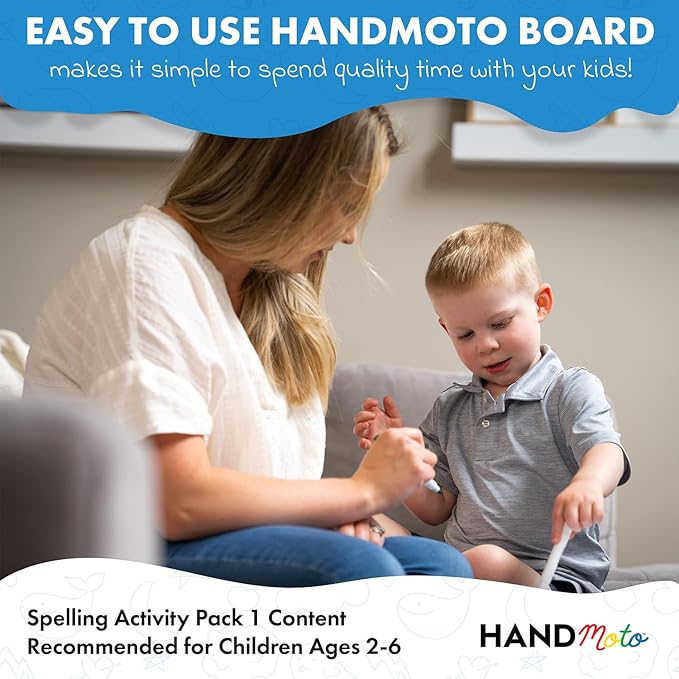 HandMoto Spelling Activity Pack 1 - Use Our Spelling Games for Kids to Make Learning Fun - Improve Word Recognition & Vocabulary Skills
