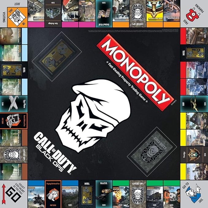 Monopoly Call of Duty Black Ops Board Game | Based on Call of Duty Black Ops Video Game | Officially Licensed Call of Duty Merchandise | Themed Classic Monopoly Game