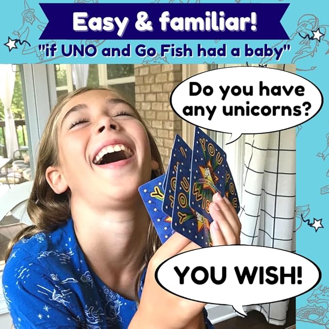 Magical Creatures Go Fish Card Game - Family Card Game for Kids and Adults, Great for Family Night, Fun for All Ages